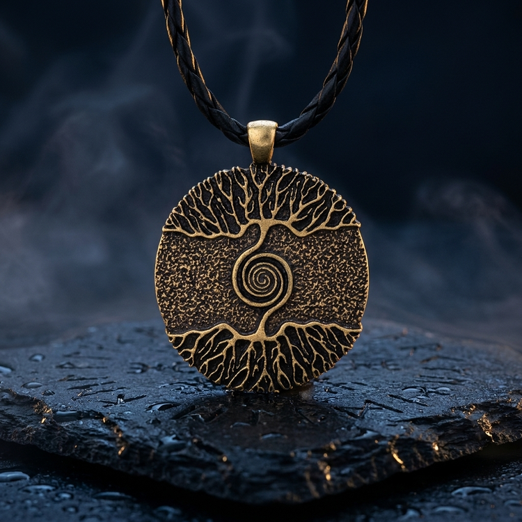 Amulette Viking Yggdrasil Arbre de Vie en contexte nordique