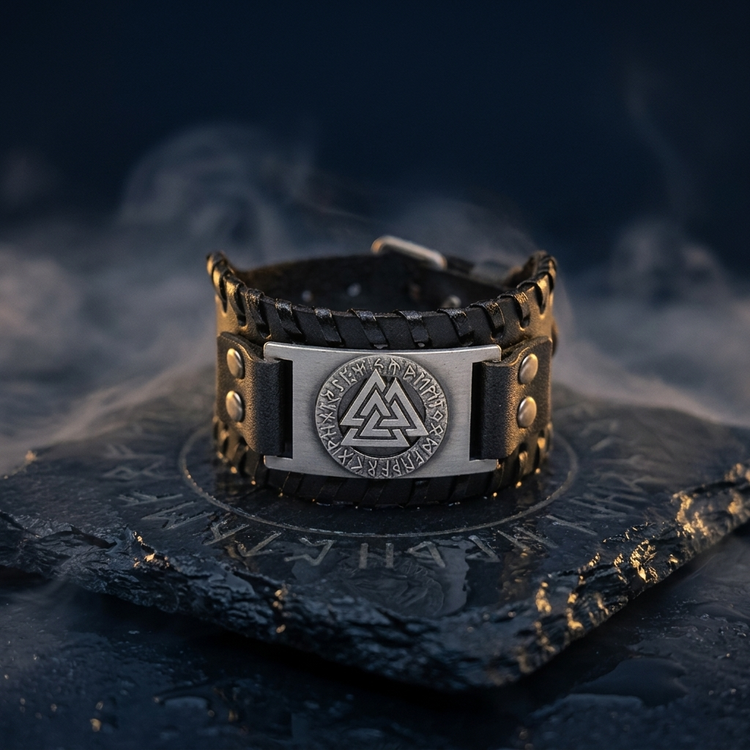 Bracelet Amulette Valknut en contexte nordique