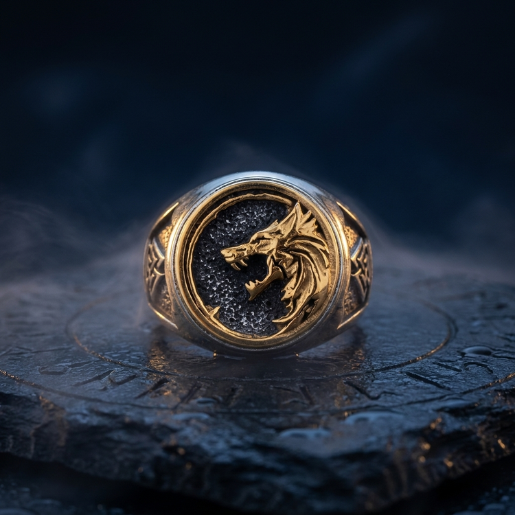 Chevaliere Loup Viking en contexte nordique