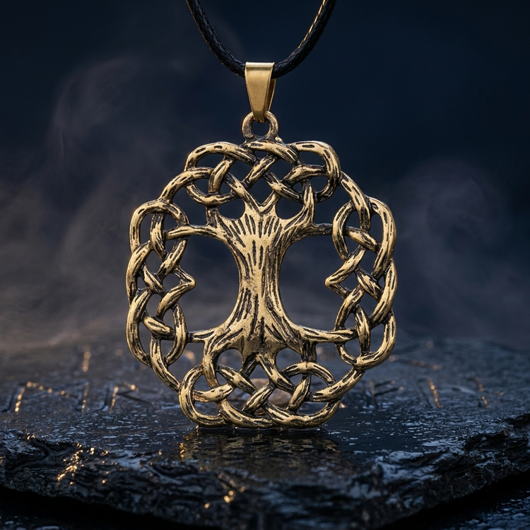 Collier Viking Yggdrasil en contexte nordique