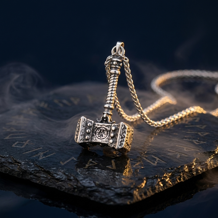 Collier Viking Marteau de Thor en contexte nordique