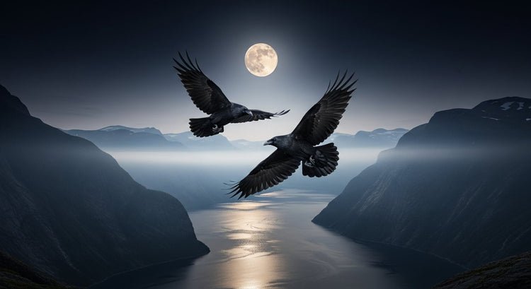 Hugin et Munin, les corbeaux messagers d'Odin