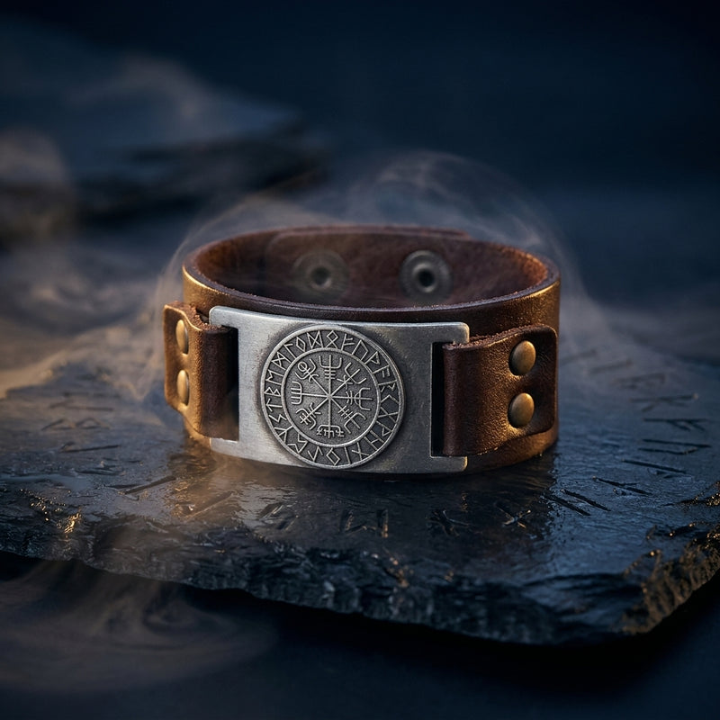 Bracelet Amulette Vegvisir en contexte nordique