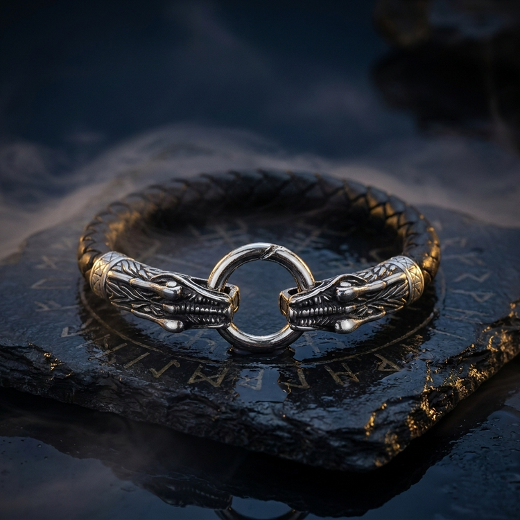 Bracelet Viking Serpent du Monde en contexte nordique