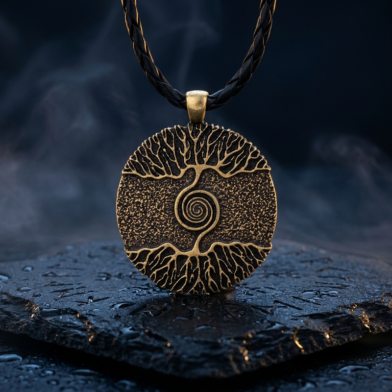 Amulette Viking Yggdrasil Arbre de Vie en contexte nordique