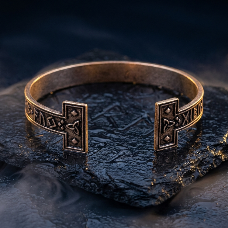 Bracelet Viking Mjollnir de Thor en contexte nordique