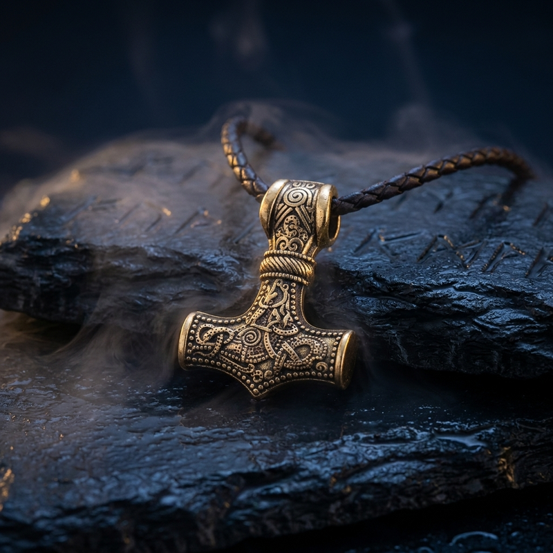 Collier Viking Mjollnir en contexte nordique
