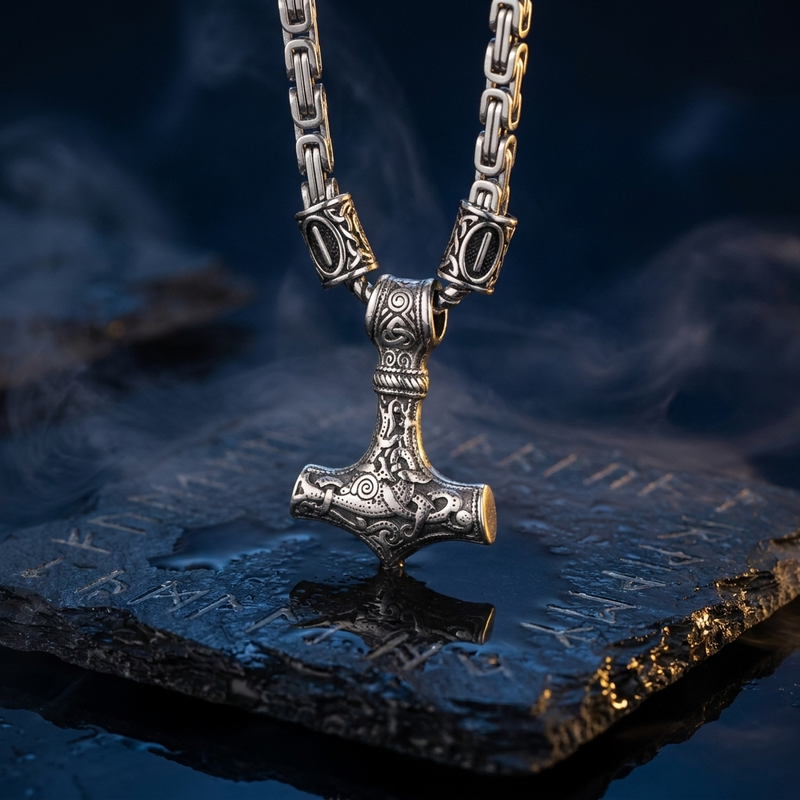 Chaîne Viking Mjöllnir en contexte nordique